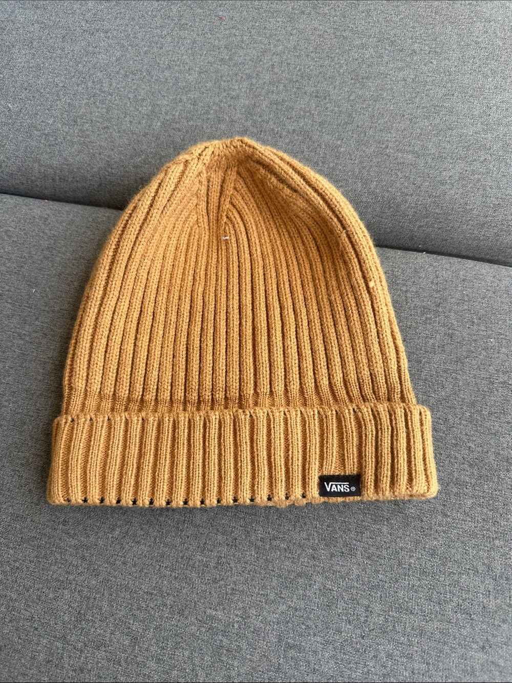 Vans Ribbed Fold-Over Beanie - Mustard Yellow - Picture 4 of 5